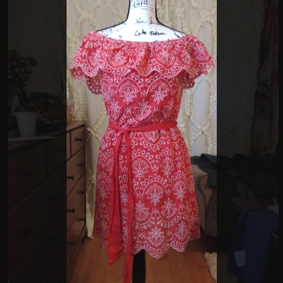 Flying Tomato Dresses & Skirts - Flying Tomato Eyelet Dress